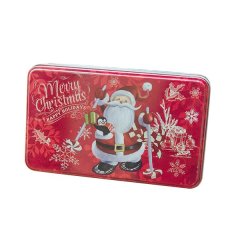 Home Kitchen Cute Christmas Candy Cookie Storage Tin Set of 2