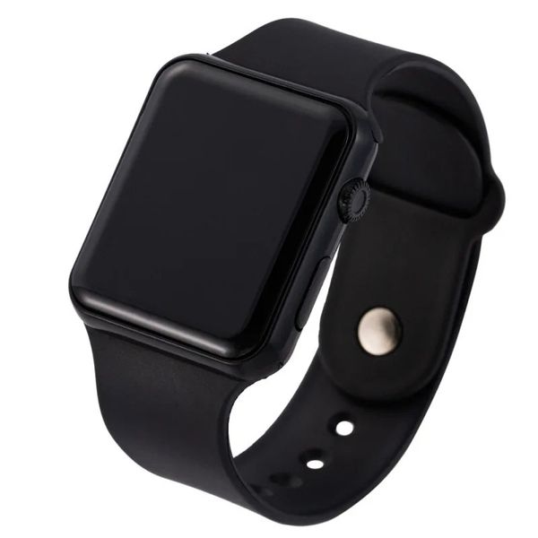 Simple Digital Watch for Men Women Fashion Sport LED Electronic Watch Black