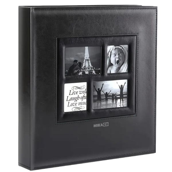 MIkaco PU Leather 4x6 Photo Album - 1000 Pockets Slip-in Case