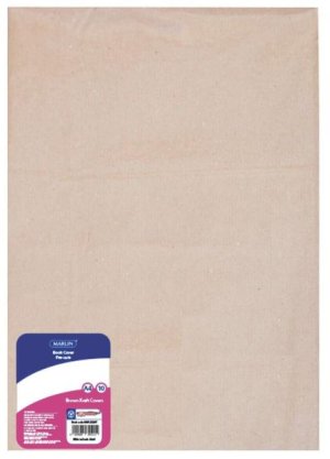 Marlin Kids Precut book covers A4 Brown Kraft 10's