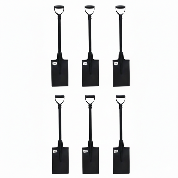 6-Pack Heavy Duty Square Mouth Spade Set - Black AY007-002