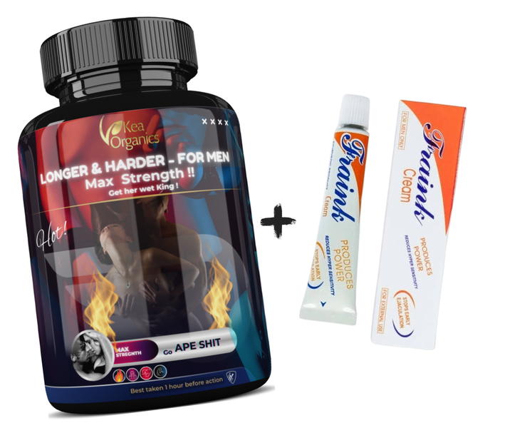 Longer &amp; Harder Erection - Max Performance (For Men) &amp; Fraink Delay Cream