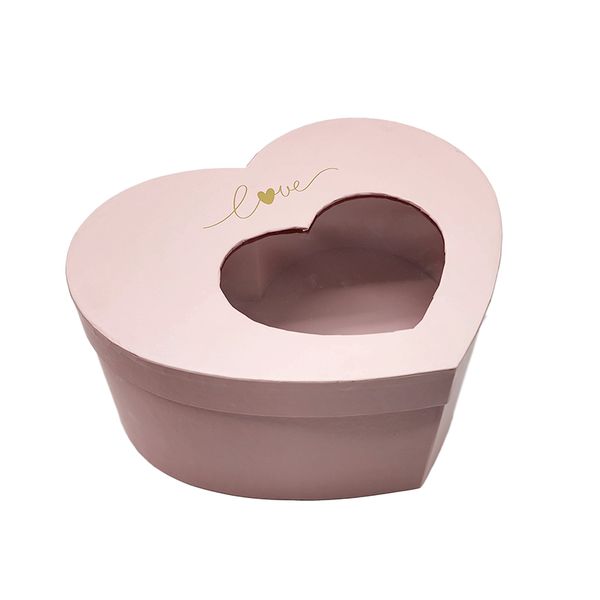 PurpleX 24cm Valentines Day Pink Heart Shaped Gift Box-Maxi