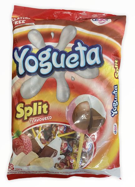 Yogueta Lollipops - Split Flavour (Fruit Flavour with Chocolate Centre)