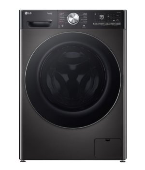 LG 13/8kg Black Front Load Washer Dryer Combo with AIDD &amp; Steam+ F4Y9LCP2ZB