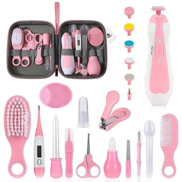 Topika 20 in 1 Baby Care Nursery Kit Infant Grooming Kit,Pink And Blue