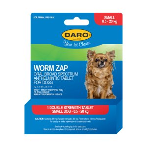 DARO WORM ZAP TABLET SML DOGS 0.5-20kg (6 pack)