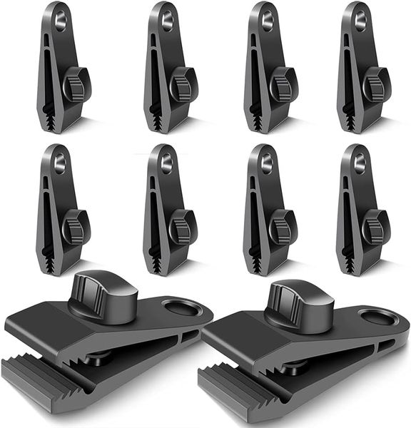 Tarpaulin Clips - Tarp Clips - Reusable Plastic Tent Clips - Pack of 10