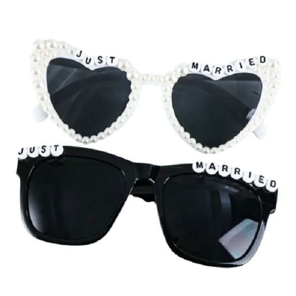 Just Married Couple Sunglasses For Photoshoot