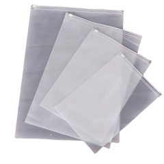 20cm x 28cm Frosted Plastic Ziplock Bags - 10 Pieces
