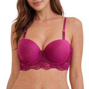 Women's Push-Up Bra with Lace Trim Detail