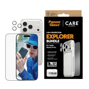 CARE by PanzerGlass Flagship 3-in-1 Bundle Compatible with iPhone 17 Pro