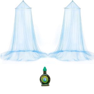 Mosquito Net Hanging Type Blue, Two Nets With 100% Tsunami