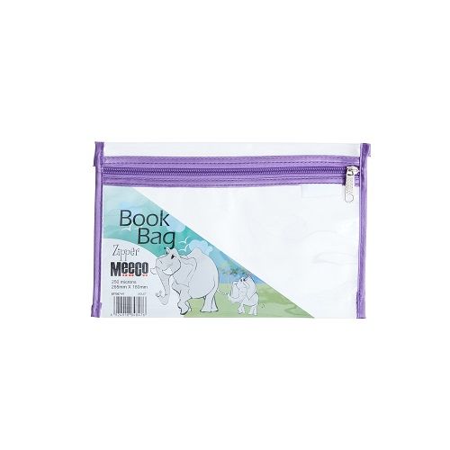Meeco: A5 Book Bag with Zip Closure - Violet