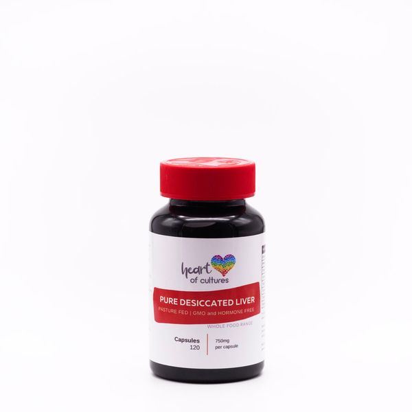 Desiccated Beef Liver Capsules - Grass-fed, 100% Organic &amp; Hormone-Free