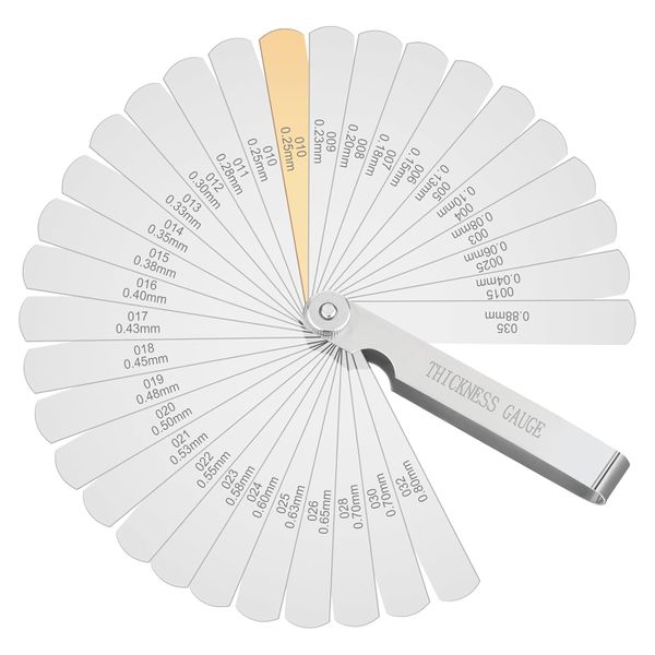 Stainless Steel Feeler Gauge 32-Blade Precision Gap Measuring Tool