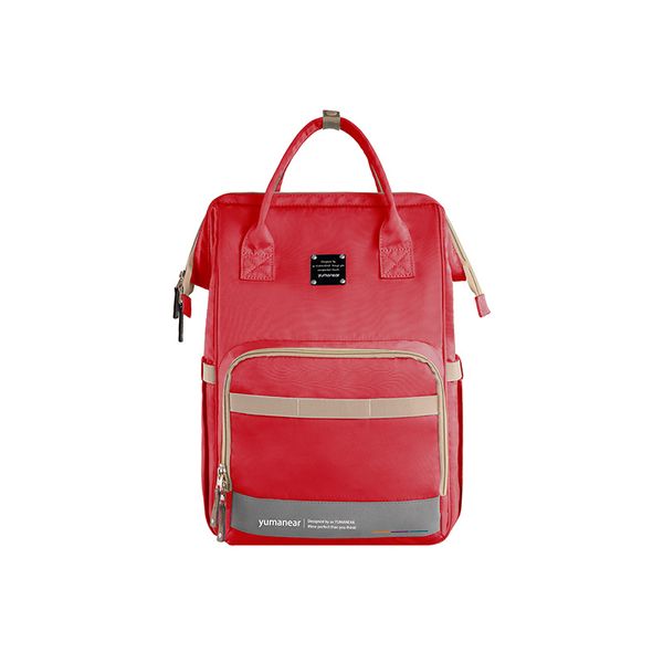 Mom Fashionable Travel Backpack Baby Diaper Bag - Red