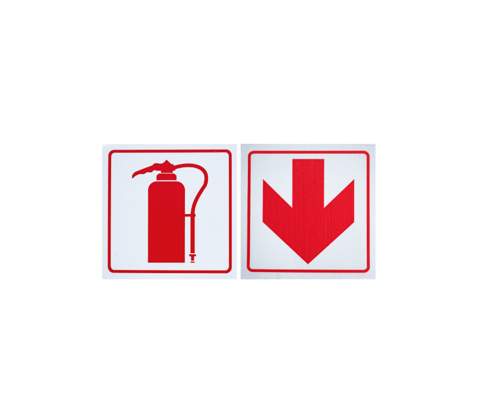 Fire Extinguisher Safety Sign And Directional Arrow - ABS Signs