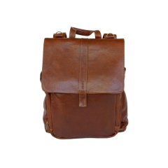 Mally Bags Luxury Genuine Leather Baby Backpack with Mat &amp; Strap - Brown