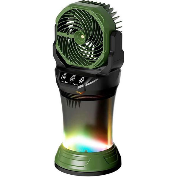 MD-X65 Rechargeable Outdoor Mist Camping Fan with LED Light &amp; 2L Water Tank