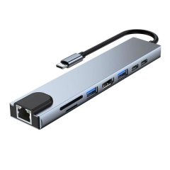 8-in-1 USB C Hub 4K Ultra HD Multiple Display Laptop Docking Station