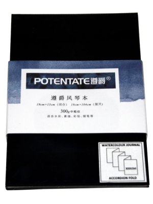 Potentate Accordion-Fold 300gsm Watercolour Journal