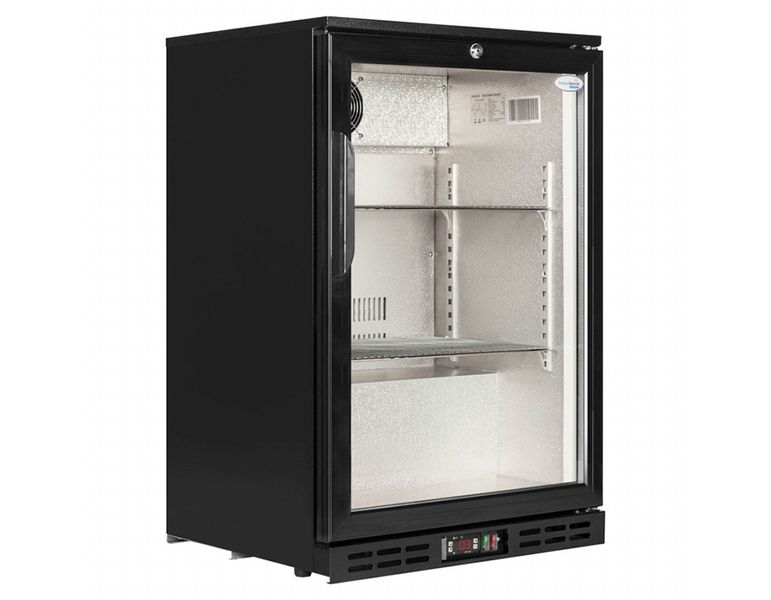 Salvadore Black Bar Cooler - Single Hinged Door
