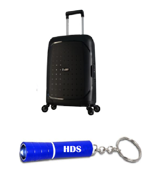 Voss 67cm Lockable Hard Shell Travel Suitcase with HDS Torch