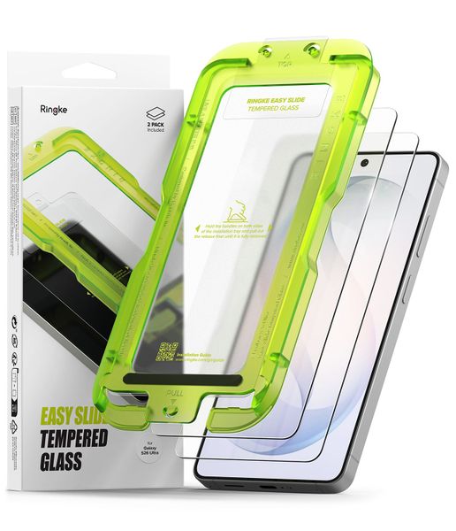 Easy Slide Premium Screen Protector 2 Pack compatible with Galaxy S26 Ultra
