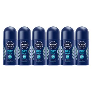 NIVEA MEN Dry Fresh Anti-perspirant Roll-On Deodorant, 6x50ml