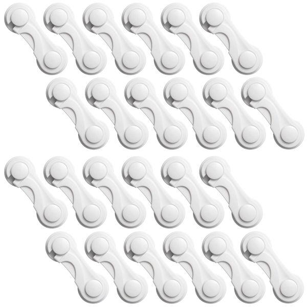 24 Pack Child Proof Locks for Cabinet, No Drilling, Child Safety Locks