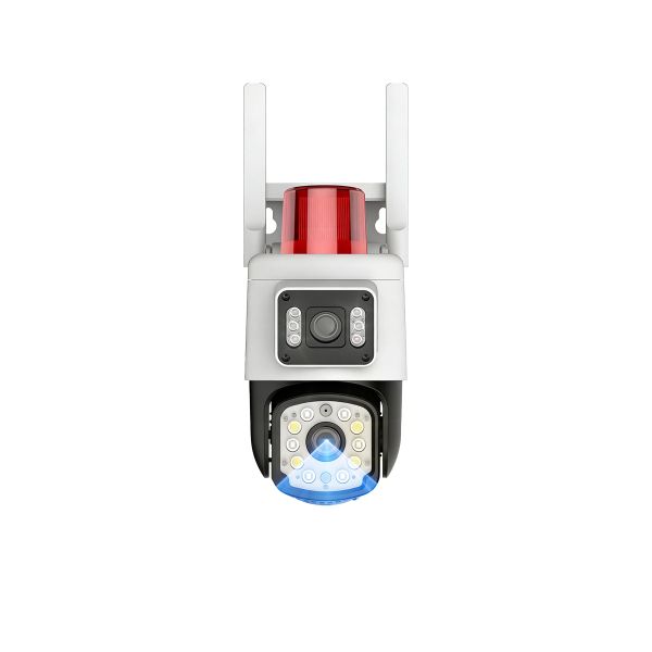 Dual-Lens WiFi Security Camera 4MP PTZ AI Human Detection HUAOI