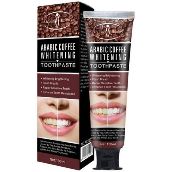 2 x Aichun Beauty Arabic Coffee Whitening Toothpaste 100ml