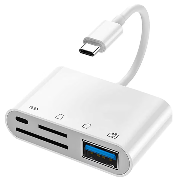 Type-C 3.0 SD/TF Card Reader - Dual Slot High-Speed Memory Card Adapter