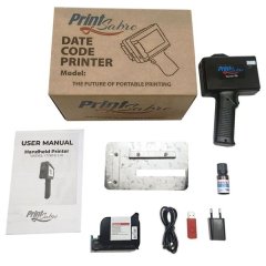 PrintSabre Curve PS-i-08 - Handheld Date Code Printer + 1 Black Cartridge
