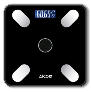 AICOM - Solar Powered Rechargeable Smart Body Fat Scale