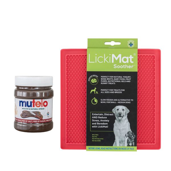 LickiMat Classic Soother Pink plus Mutelo Spread 250ml