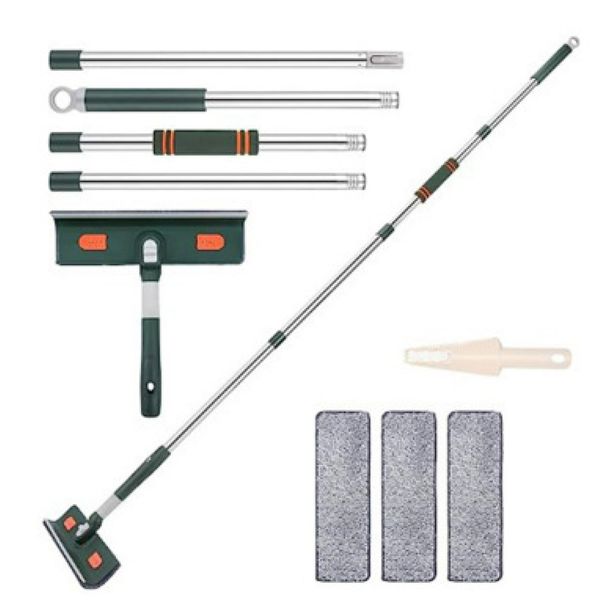 Multipurpose Window Telescopic Squeegee - Green