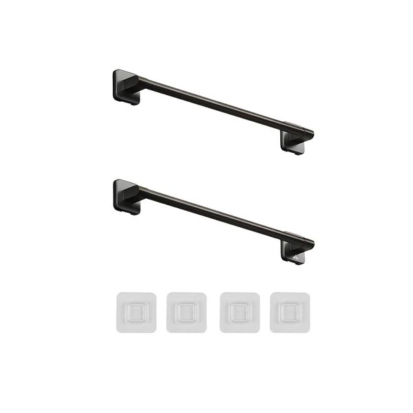 ALANES 2 Piece Bathroom Towel Bar Rack No Drill Wall-Mounted Towel Rack-50cm