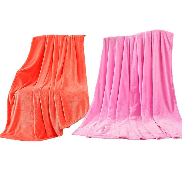 Breathable,Warm Flannel Blanket,2 Pieces Value Pack.Multiple colour.