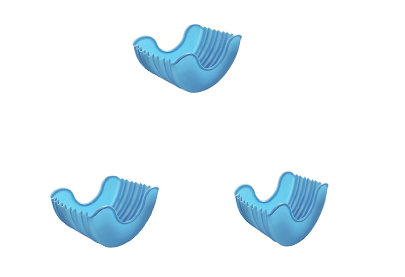 Silicone Hamburger/Bagel Holder - Set of 3 - Blue