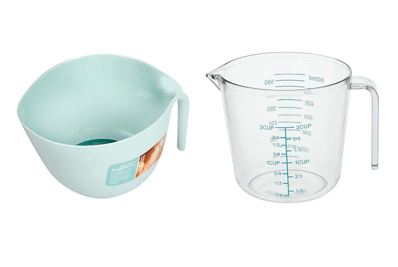 Kitchen Inspire Mixing Bowl and Measuring Jug Set - Green Teal