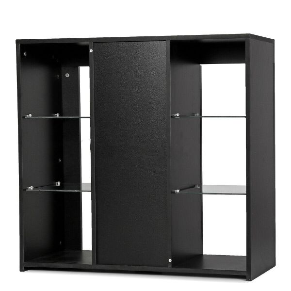 Terezza PB Sideboard With 6 Shelves - Black