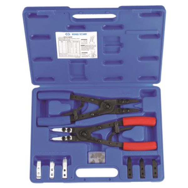 Pliers Circlip 267mm Interchangeable Tips 15 Piece
