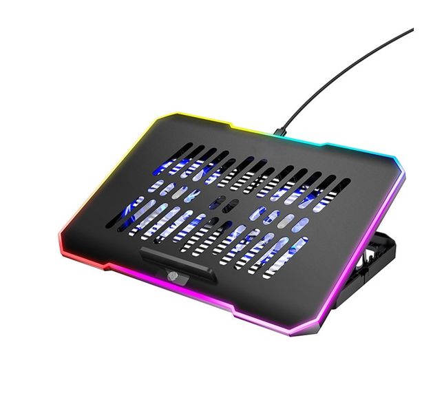 High-Speed RGB Cooling Pad for Gaming Laptops -Multi-Level Adjustable Stand