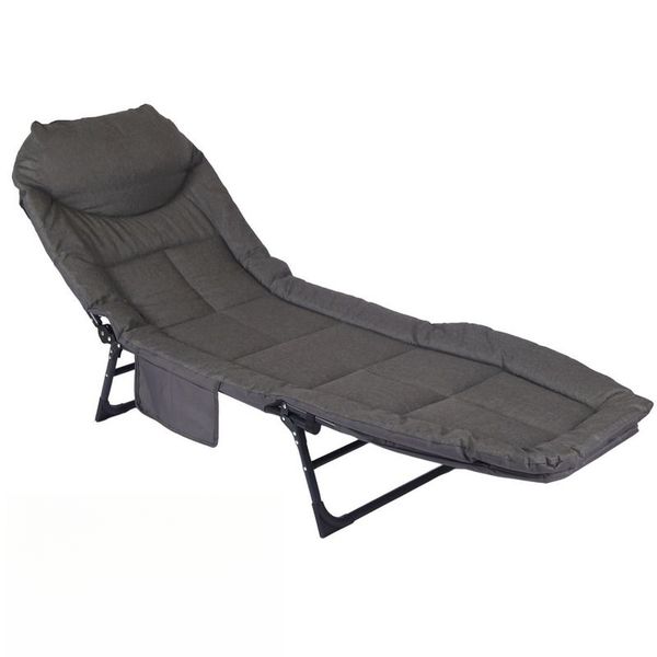 Foldable Bed Portable Cot 6-Angle Adjustable Camping Cot with Mattress