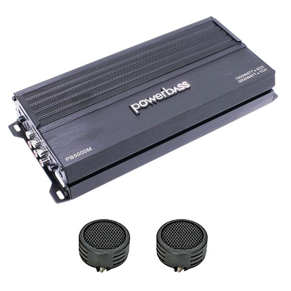 Powerbass PB5000M 5-Channel 5000 Watts Amplifier &amp; Evo Tweeters