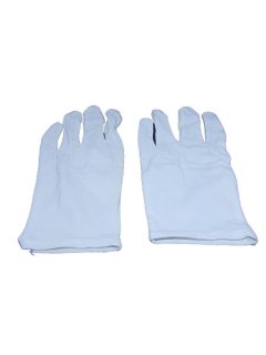 Gloves white fabric