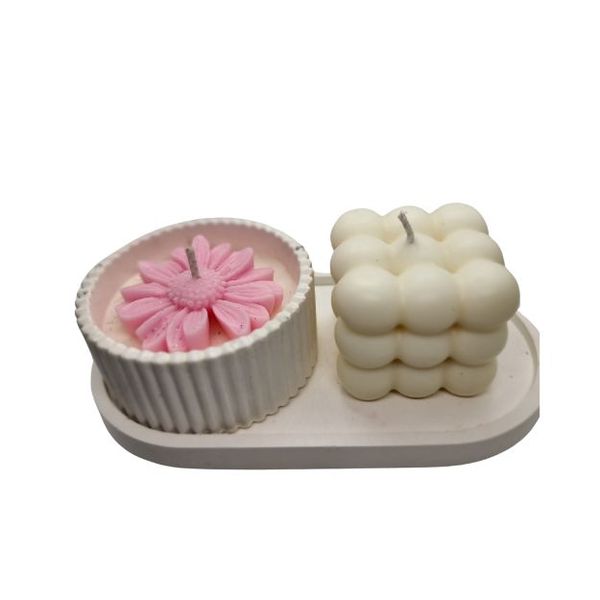Soy Candle Gift Set - Lavender &amp; Rose Scented, 100% Natural Soy
