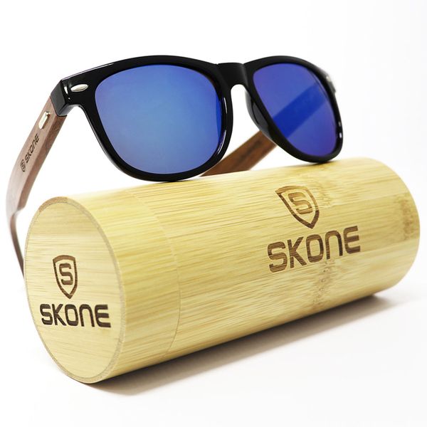 Skone Bazaruto UV400 Protection Wooden Sunglasses - Brown